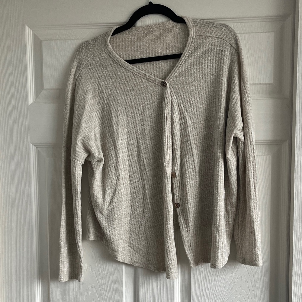 Women's Cream Cardigan Sweater